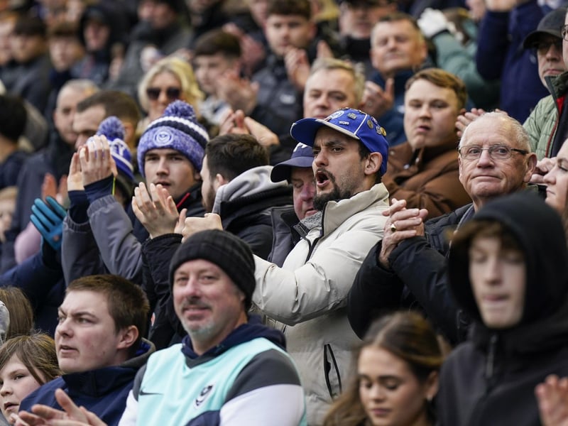 Check out our brilliant gallery as Pompey fans roared their team on to victory over Northampton. Pics: Jason Brown.