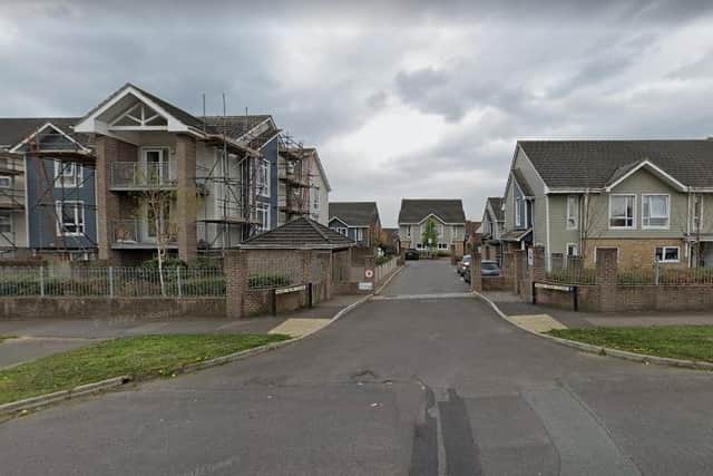 Firefighters from Cosham and Havant rushed to a house fire on Mary Rose Close, where 'flames and smoke' were seen from a property on the street. Picture: Google Street View.