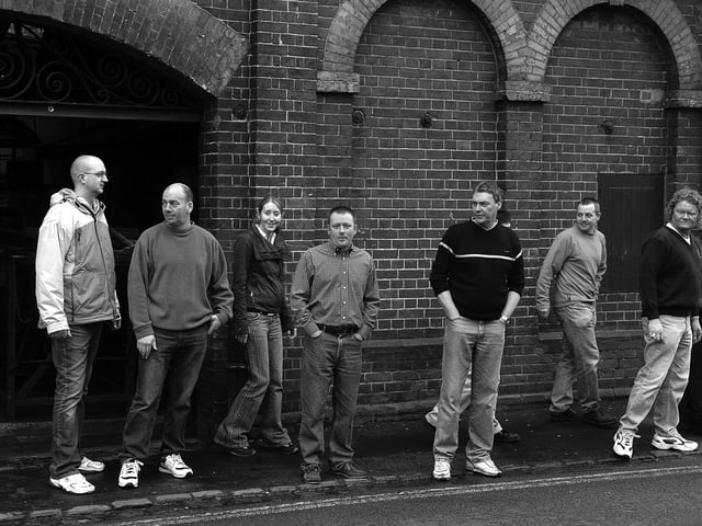 Workers leave their last shift at Gales Brewery in Horndean that closes today having been taken over by Fullers, 31st March 2006. Picture: Matt Scott-Joynt 061446-97