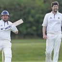 Matt Davies, left, bowled the final Portsmouth Community over, and Waterlooville's Will Chrystal, right, ended unbeaten on 29 as his side lost by 10 runs at Cockleshell Gardens.
Picture Ian Hargreaves