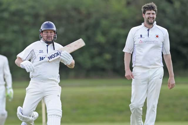 Matt Davies, left, bowled the final Portsmouth Community over, and Waterlooville's Will Chrystal, right, ended unbeaten on 29 as his side lost by 10 runs at Cockleshell Gardens.
Picture Ian Hargreaves