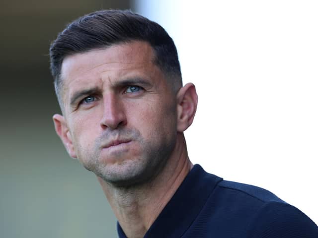 Pompey boss John Mousinho. (Photo by Dan Istitene/Getty Images)