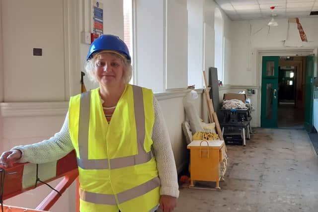 Venue manager Wendy Redman inside Gosport Gallery during its refurbishment. Picture: David George