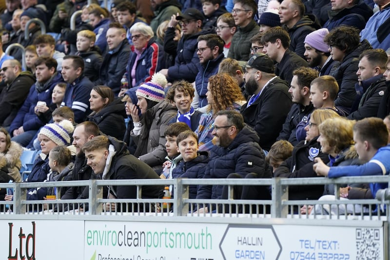 Check out our brilliant gallery as Pompey fans roared their team on to victory over Northampton. Pics: Jason Brown.