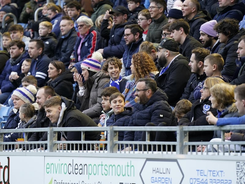 Check out our brilliant gallery as Pompey fans roared their team on to victory over Northampton. Pics: Jason Brown.