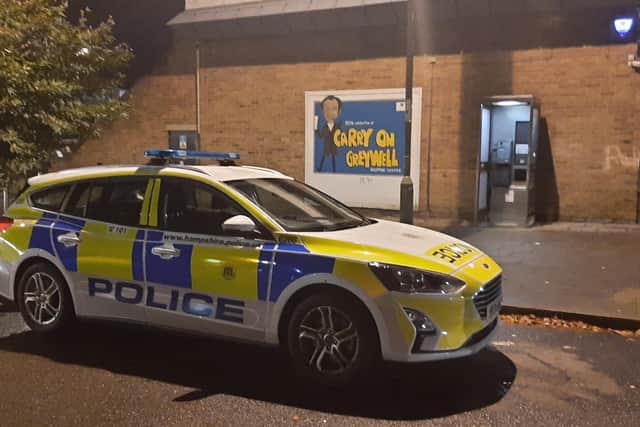 Police at Greywell Shopping Centre in Leigh Park on October 30. Picture: Havant police