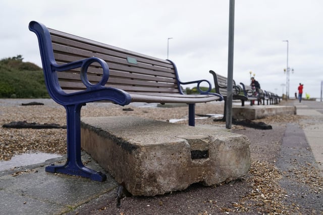 The scene along the promenade this morning in Southsea