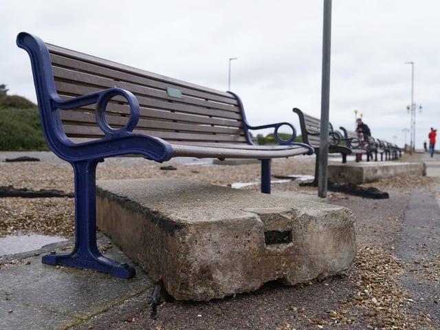 The scene along the promenade this morning in Southsea