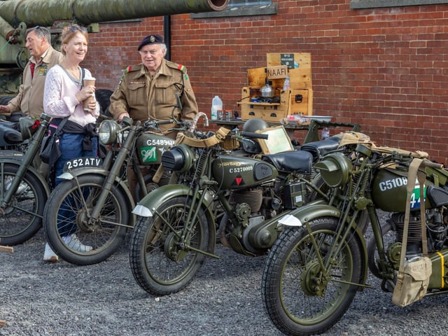 Vintage motorcycles on display at Fort Nelson. Picture: Mike Cooter