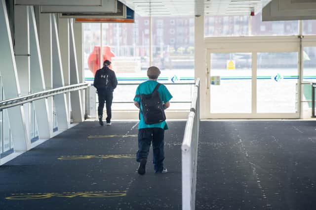 GV of Gosport Ferry on Wednesday 6 May 2020.
Pictured: View inside Gosport Ferry.
Picture: Habibur Rahman