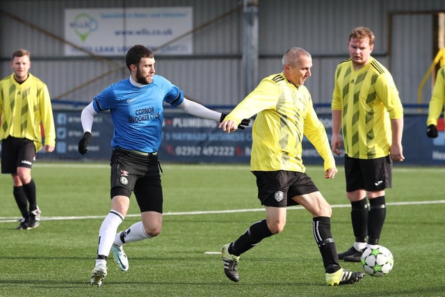 Freehouse (yellow) v AFC Eastney. Picture: Stuart Martin