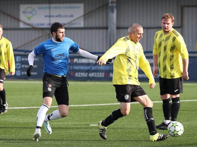 Freehouse (yellow) v AFC Eastney. Picture: Stuart Martin
