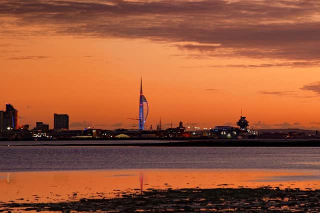 What a shot of the beautiful Portsmouth skyline at sunset taken by Paul Currie