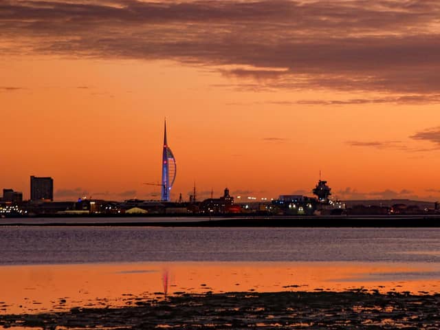 What a shot of the beautiful Portsmouth skyline at sunset taken by Paul Currie