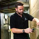 Senior Legionella and Fire Consultant Adam Midson at work