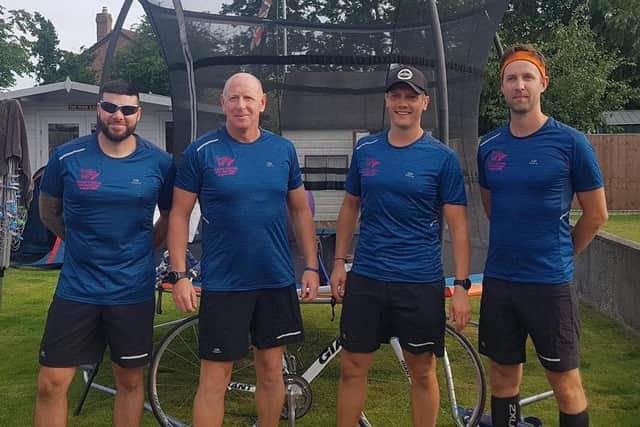 Philip Robertson, George 'Topsy' Turner, Nick Slade and Mike Magill are taking on an epic Three Peaks Challenge for Verity's Gift in Emsworth, which will see them run up each mountain and cycle the distances in between