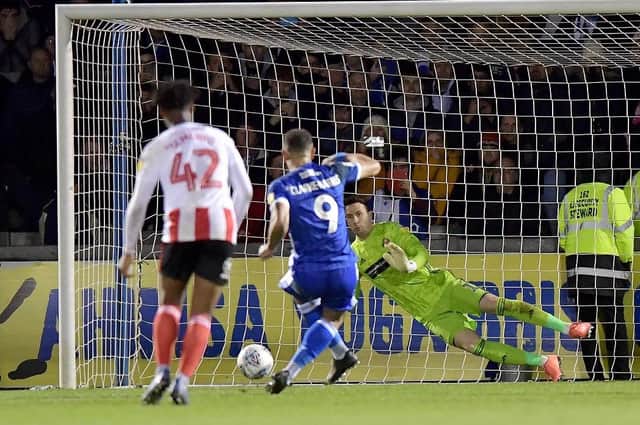Jonson Clarke-Harris scored Bristol Rovers' second goal against Sunderland from the penalty spot Picture by FRANK REID