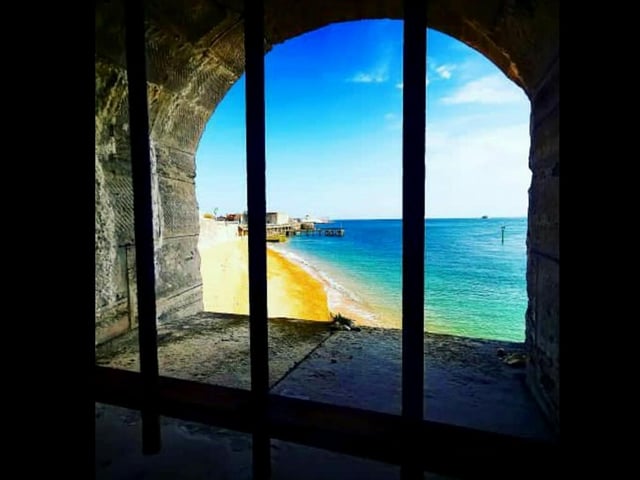 A view from the Hot Walls in Old Portsmouth during lockdown