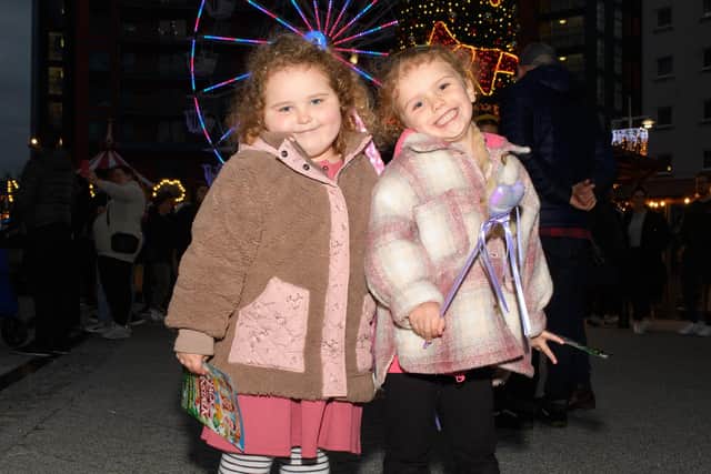 Pictured is: Olivia Hughes and Amelia Course. Picture: Keith Woodland (131121-15)