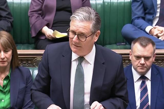 Prime Minister Sir Keir Starmer speaking in the House of Commons. Picture: House of Commons/UK Parliament/PA Wire