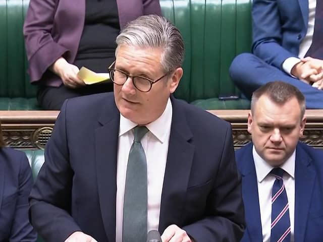 Prime Minister Sir Keir Starmer speaking in the House of Commons. Picture: House of Commons/UK Parliament/PA Wire