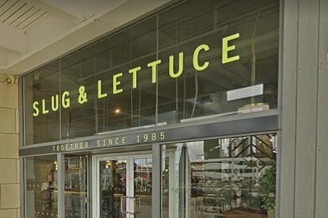 The Slug And Lettuce at 64 West Street, Fareham was rated five on December 5.