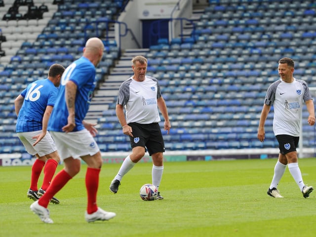 Pompey Legends v Alan Knight Celebrity XI in a charity fundraising match at Fratton Park on Bank Holiday Monday. Picture: Sarah Standing (050525-5946)