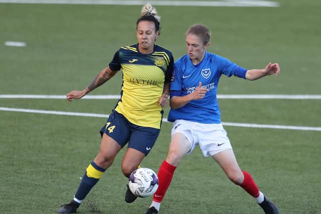 Sokhara Goodall, left, left Moneyfields Women to join Crawley Wasps this summer. Picture: Dave Haines