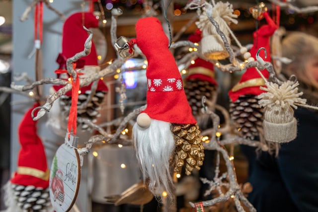 Unusual ornaments from Posh Shed at the Festival of Christmas in Port Solent. Picture: Mike Cooter (091223)