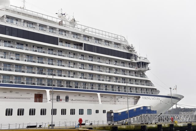 Viking Saturn cruise ship visited Portsmouth International Port on Thursday, April 11, 2024.