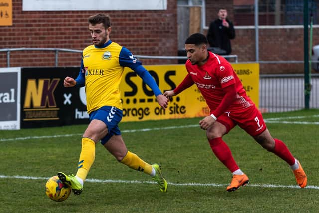 Pat Suraci, left, came into the Gosport team for the FA Cup tie at Tavistock in midweek. Picture: Vernon Nash