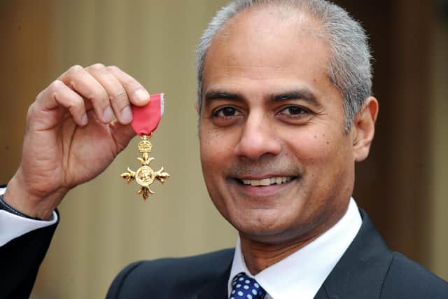 File photo dated 04/03/2008 George Alagiah at Buckingham Palace after collecting his OBE from Queen Elizabeth II in 2008. Picture: Fiona Hanson/PA Wire.