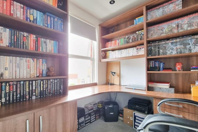 The listing says: "An extended, beautifully presented four bedroom semi-detached house which benefits from a southerly facing rear garden and a garage. Located close to local shops, amenities, bus routes, commutable road links, recreation grounds and within catchment of local schools (subject to confirmation)."