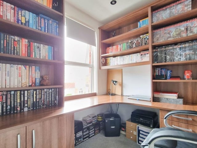 The listing says: "An extended, beautifully presented four bedroom semi-detached house which benefits from a southerly facing rear garden and a garage. Located close to local shops, amenities, bus routes, commutable road links, recreation grounds and within catchment of local schools (subject to confirmation)."