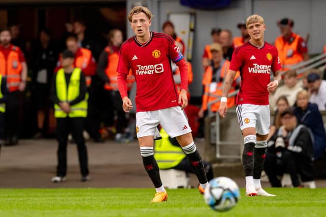 Manchester United's Charlie Savage has been linked with Pompey but is now being touted to join League One rivals Reading. (Photo by Ash Donelon/Manchester United via Getty Images).