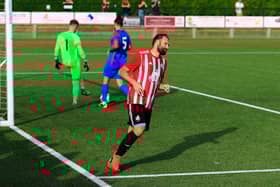 Brett Pitman has now scored three or more goals in seven Wesex League games this season. Picture by Ken Walker