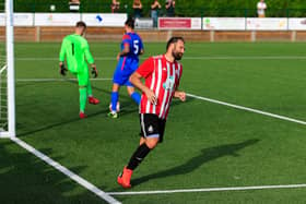 Brett Pitman has now scored three or more goals in seven Wesex League games this season. Picture by Ken Walker