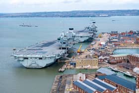 HMS Prince of Wales departure from Portsmouth was delayed but it will be leaving Portsmouth today, shipping movements confirms. Pic: Marcin Jedrysiak