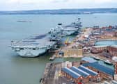 HMS Prince of Wales departure from Portsmouth was delayed but it will be leaving Portsmouth today, shipping movements confirms. Pic: Marcin Jedrysiak