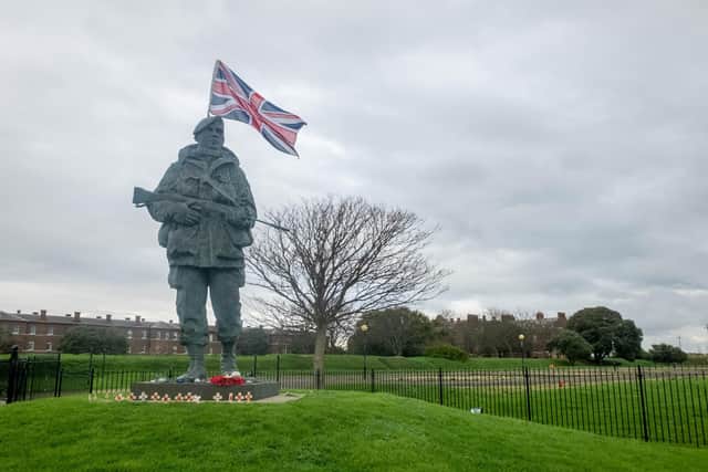 The Yomper statue outside the Royal Marines Museum.

Picture: Habibur Rahman