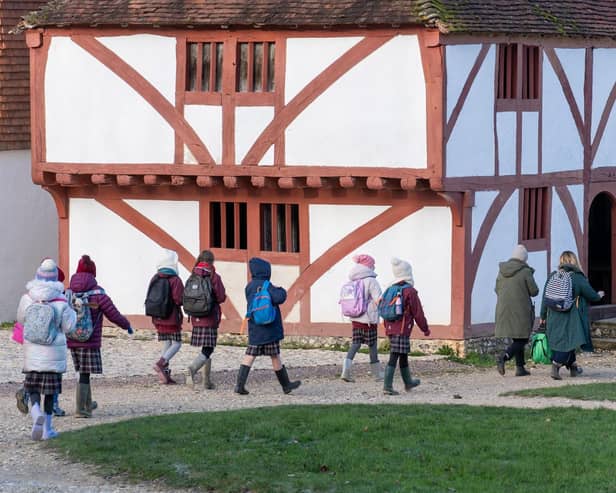 Pupils from Great Ballard School at the Weald & Downland Living Museum