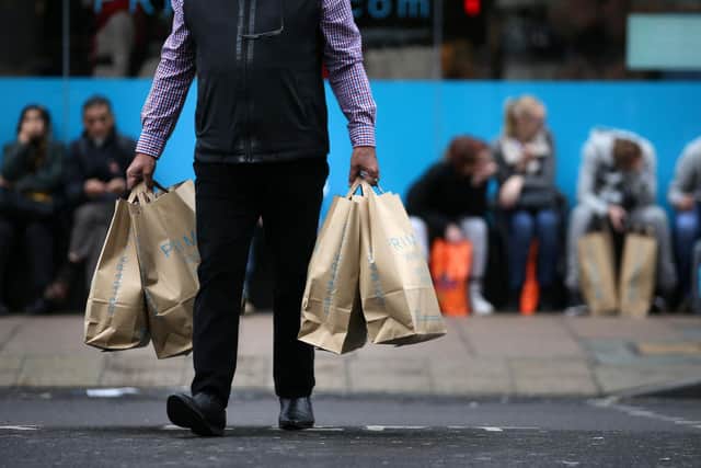 Data from the Office for National Statistics (ONS) show retail sales fell faster than expected last month. Picture: DANIEL LEAL/AFP via Getty Images.