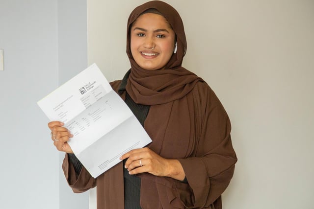 Fahmida Ali who got one A, one B and one C.