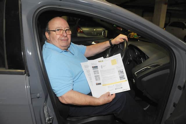 John Tollow (76) from Old Portsmouth, received a car parking notice from NCP car park in Crasswell Street, Portsmouth multi-storey in September 2020.

Picture: Sarah Standing (050321-4375)