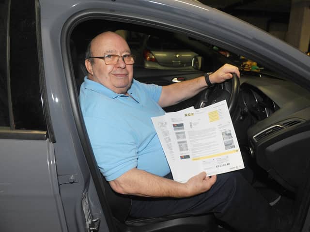 John Tollow (76) from Old Portsmouth, received a car parking notice from NCP car park in Crasswell Street, Portsmouth multi-storey in September 2020.

Picture: Sarah Standing (050321-4375)