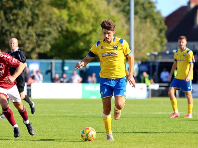 Andreas Robinson has yet to play for Gosport since Mark Molesley arrived as director of football. Picture by Tom Phillips