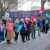 School strikes across Portsmouth on Thursday 2nd March 2023Pictured: Teachers on strike at Ark Charter Academy, PortsmouthPicture: Habibur Rahman