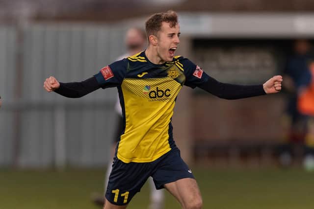 James Franklyn netted Moneyfields' second half winner at Cowes Sports last night. Picture: Keith Woodland