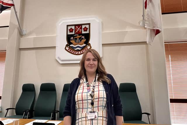 Cllr Gemma Furnivall in the Council Chamber