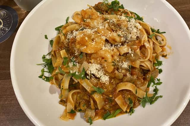 The pasta main course at Pitigliano, Marmion Road.